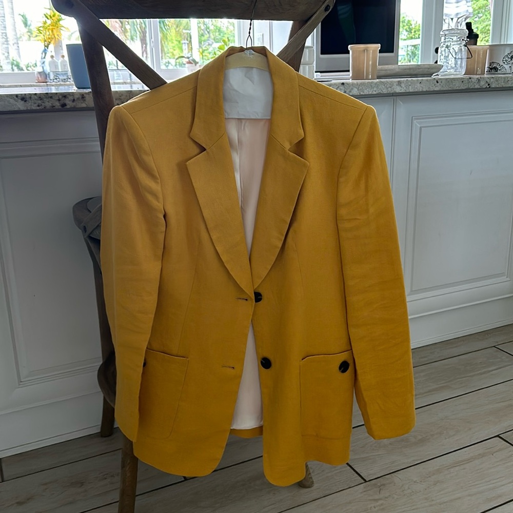 Zara Medium Linen Blazer